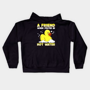 A Friend When You're In Hot Water Cute Baby Duck Kids Hoodie